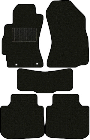 Коврики текстильные "Комфорт" для Subaru Outback (универсал / BS) 2014 - 2020, черные, 5шт.