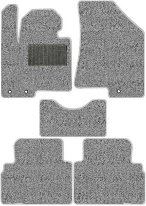 Коврики текстильные "Классик" для Kia Sportage III (suv / SL) 2010 - 2014, серые, 5шт.