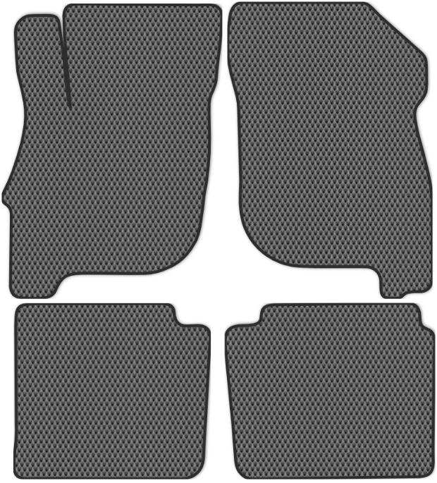 Коврики ЭВА "EVA ромб" для Mitsubishi Galant (седан) 2008 - 2012, серые, 4шт.