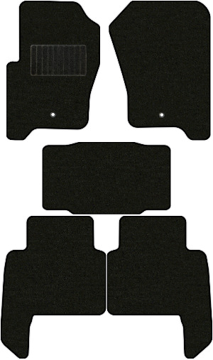 Коврики "Комфорт" в салон Land Rover Range Rover Sport I (suv / L320) 2005 - 2009, черные 5шт.
