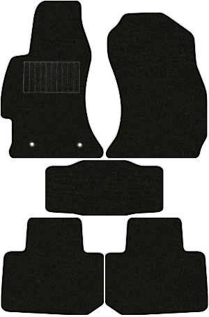 Коврики текстильные "Классик" для Subaru Forester (suv / SJ) 2016 - 2019, черные, 5шт.
