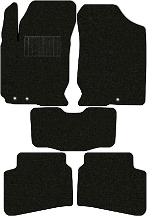Коврики текстильные "Стандарт" для Kia Ceed I (хэтчбек 5 дв / ED) 2006 - 2009, черные, 5шт.