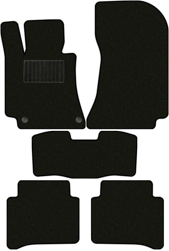 Коврики текстильные "Классик" для Mercedes-Benz E-Class (седан / W212) 2009 - 2012, черные, 5шт.