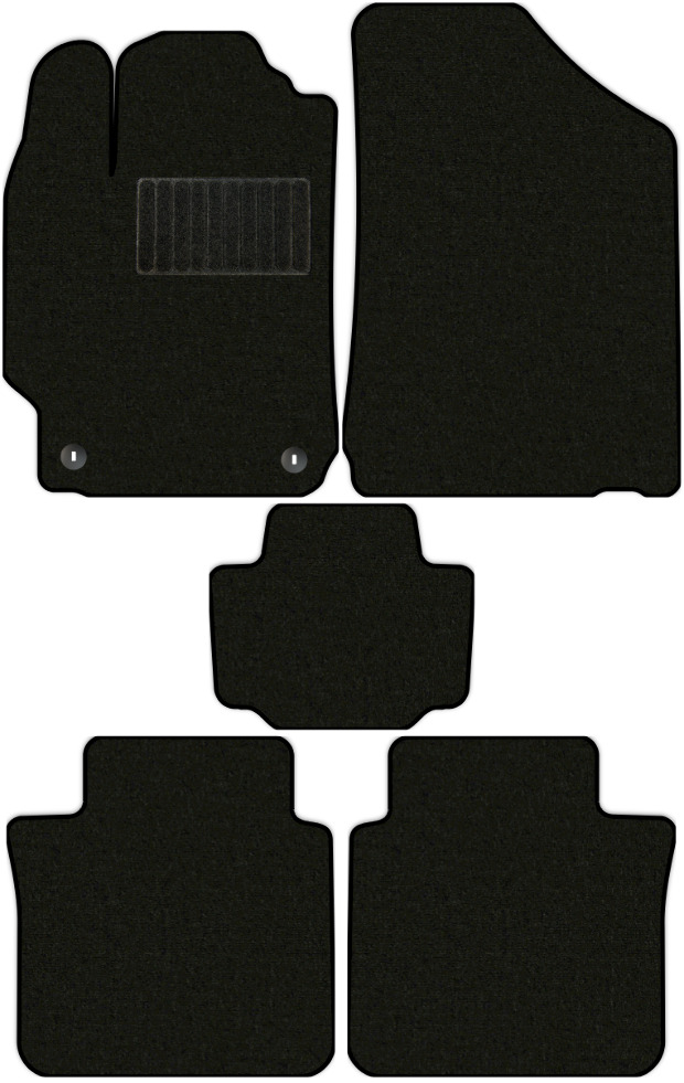 Коврики текстильные "Классик" для Toyota Camry (седан / XV55) 2014 - 2017, черные, 5шт.