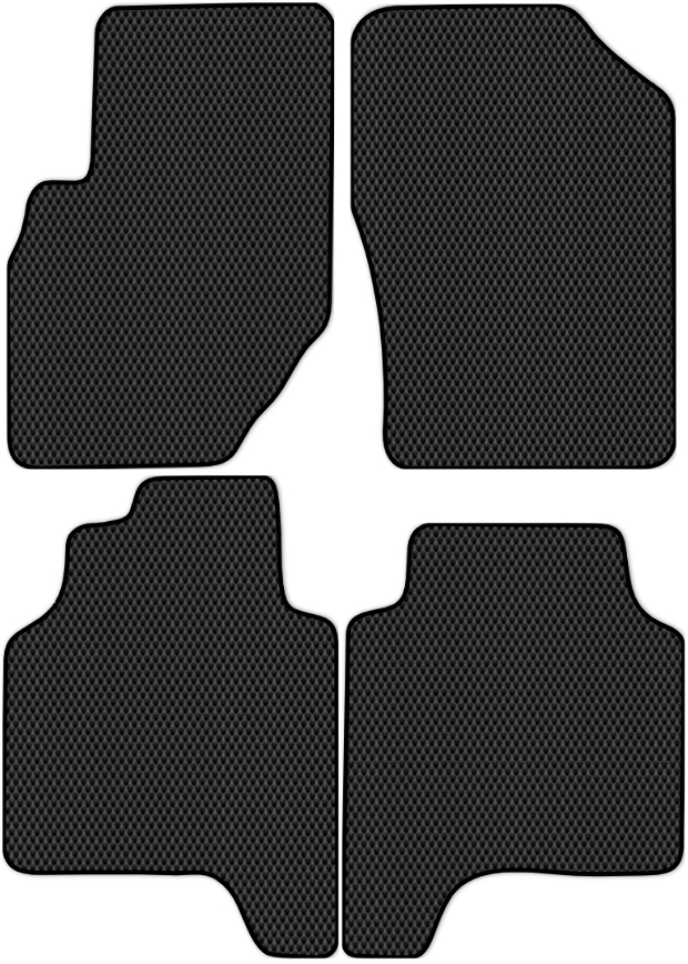 Коврики ЭВА "EVA ромб" для Hyundai Tarracan (suv / HP) 2001 - 2004, черные, 4шт.