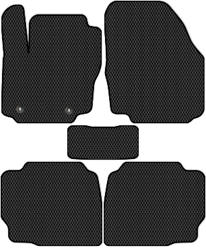 Коврики ЭВА "Ромб" для Ford Mondeo IV (седан / BD) 2010 - 2015, черные, 5шт.