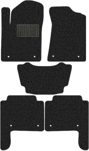 Коврики текстильные "Классик" для Nissan Patrol VI (suv / Y62) 2014 - 2017, темно-серые, 5шт.