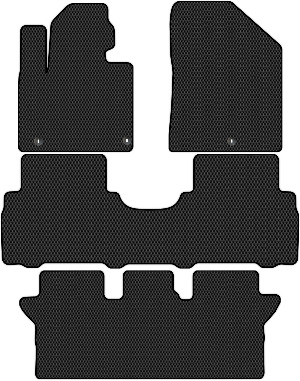 Коврики ЭВА "Сота" для Kia Sorento Prime III (suv  7 мест / UM) 2017 - 2020, черные, 4шт.