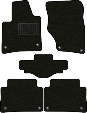 Коврики текстильные "Комфорт" для Audi RS Q7 (suv / 8U) 2013 - 2015, черные, 5шт.