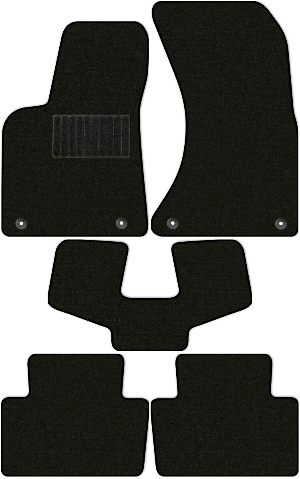 Коврики текстильные "Комфорт" для Porsche Macan (suv / 95B) 2013 - Н.В., черные, 5шт.
