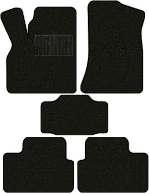 Коврики текстильные "Стандарт" для Лада Приора I (хэтчбек 3 дв / 21728) 2013 - 2015, черные, 5шт.
