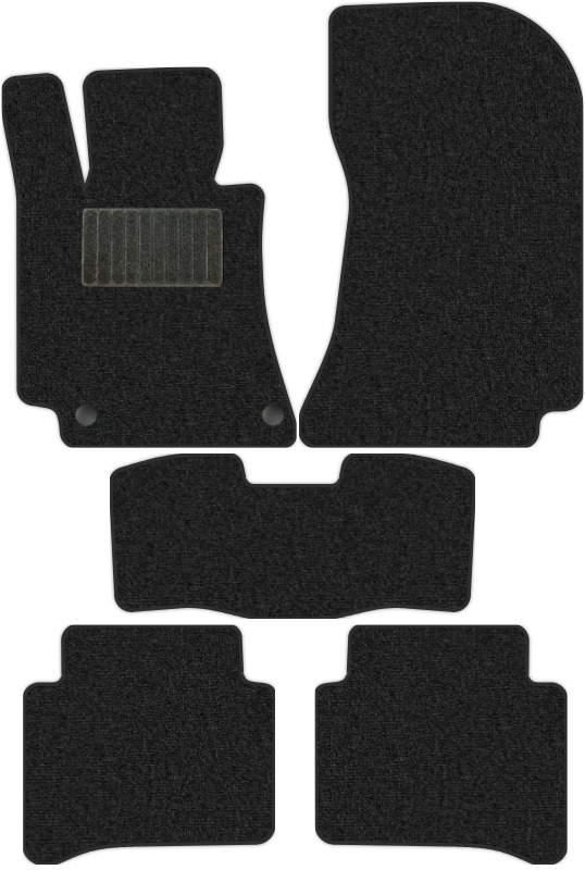 Коврики текстильные "Комфорт" для Mercedes-Benz E-Class (седан / W212) 2009 - 2012, темно-серые, 5шт.